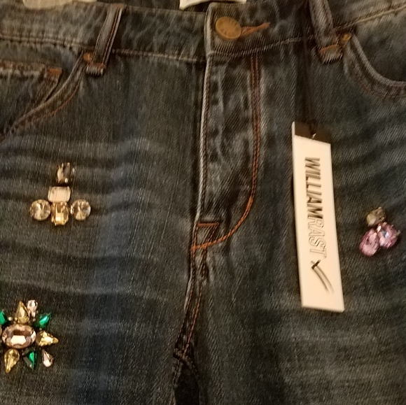 WILLIAM RAST Distressed JEANS Gem Stone SIZE 27 - Picture 6 of 7